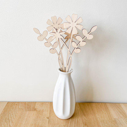 Multi Flower Stem - Painted/Unpainted - END OF LINE