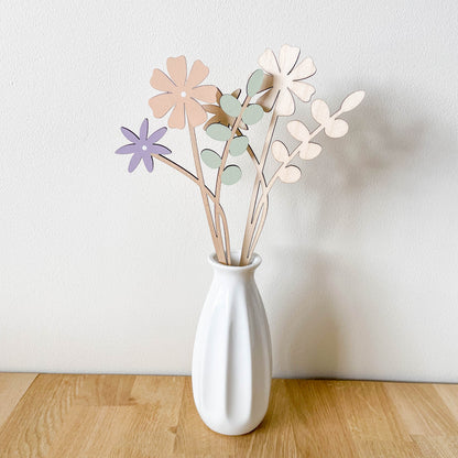 Multi Flower Stem - Painted/Unpainted - END OF LINE