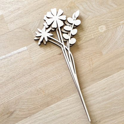 Multi Flower Stem - Painted/Unpainted - END OF LINE