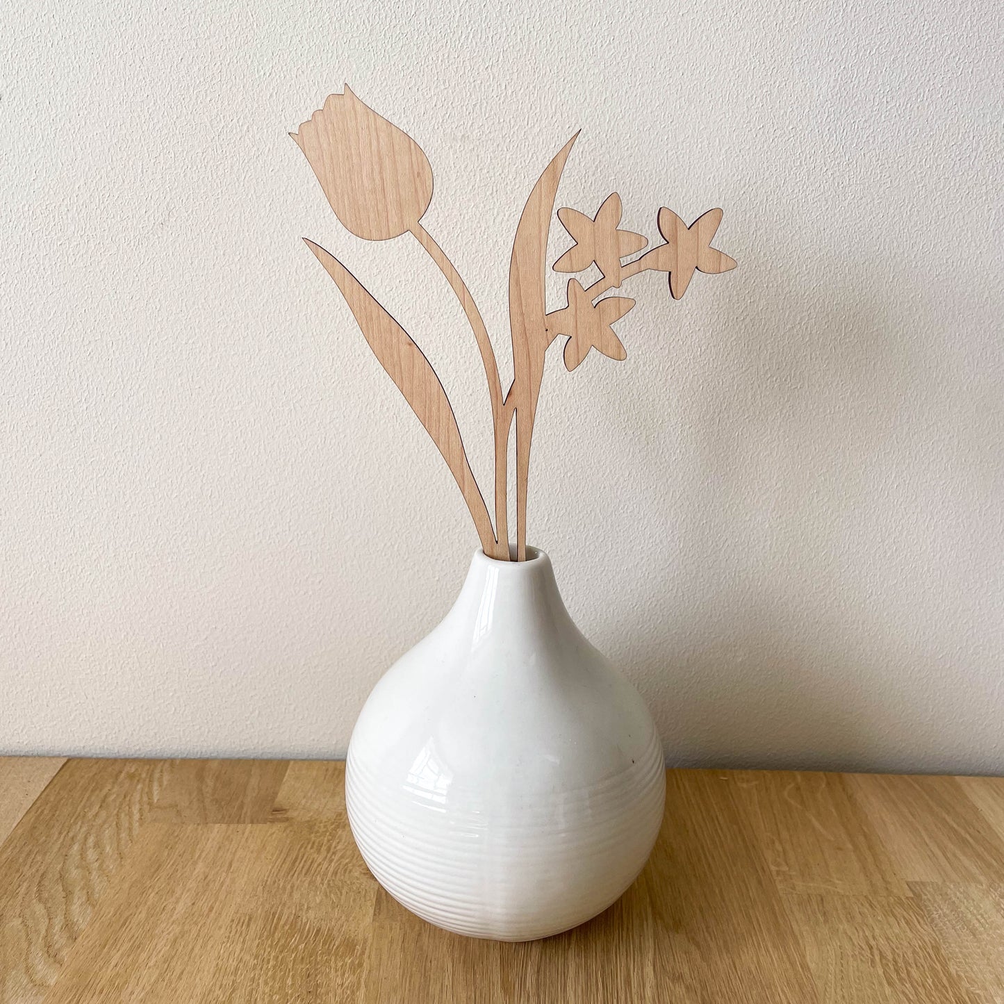 Spring Multi Flower Stem - Unfinished - Paint Your Own - SECONDS