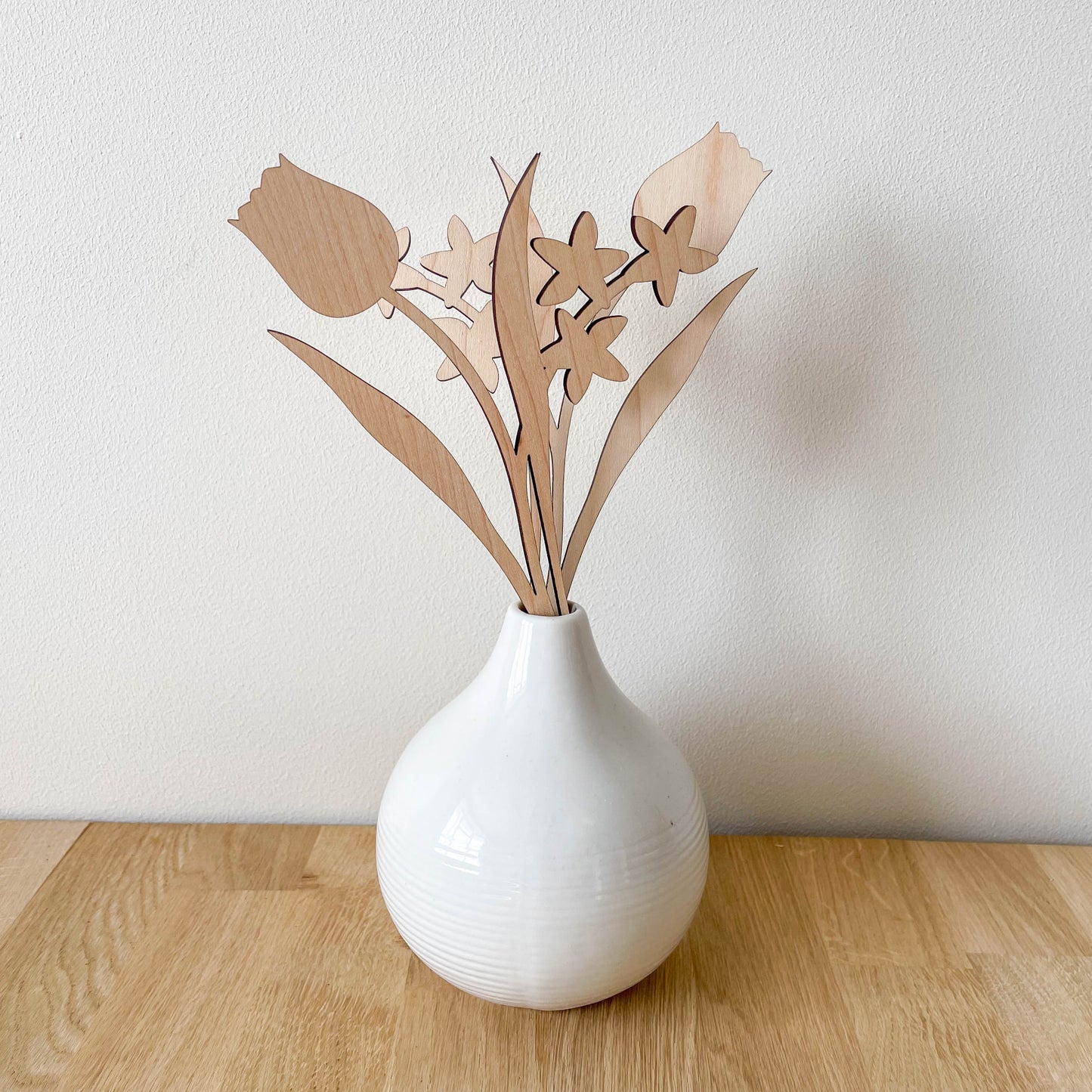 Spring Multi Flower Stem - Unfinished - Paint Your Own - SECONDS