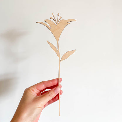 Large Individual Wooden Flower Stems - Unfinished - Paint Your Own - END OF LINE