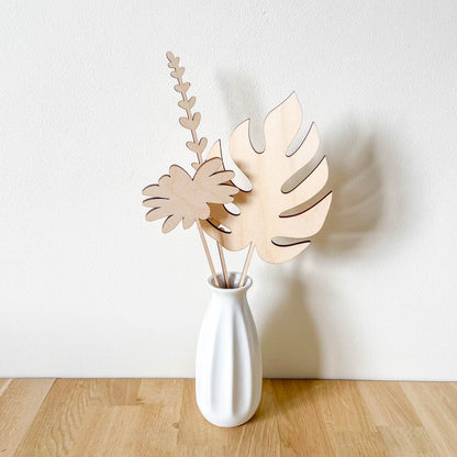 Large Individual Wooden Flower Stems - Unfinished - Paint Your Own - END OF LINE