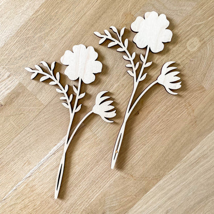Multi Flower Stem - Unpainted - END OF LINE