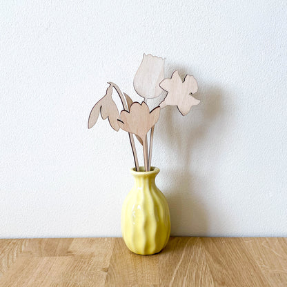 Small Wooden Spring Flower Stems - Unfinished - Paint Your Own - END OF LINE