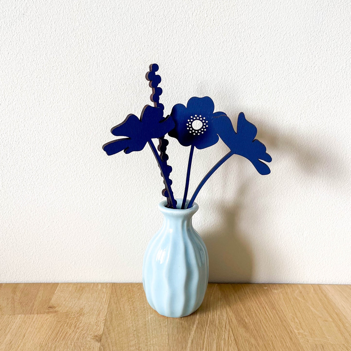 Mini Wooden Wildflower Stems - Dark Blue - SECONDS