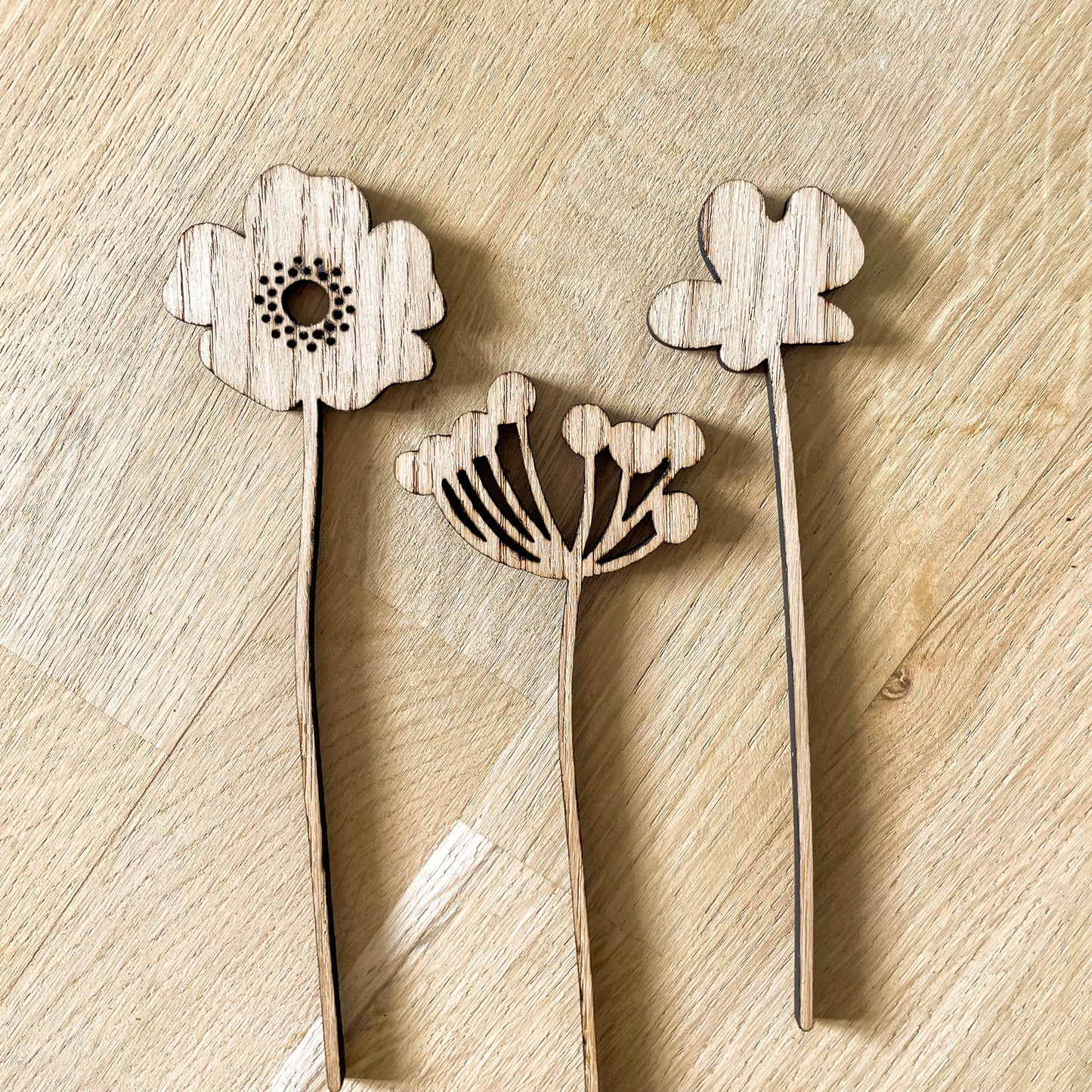 Mini Wooden Wildflower Stems - Oak - SECONDS