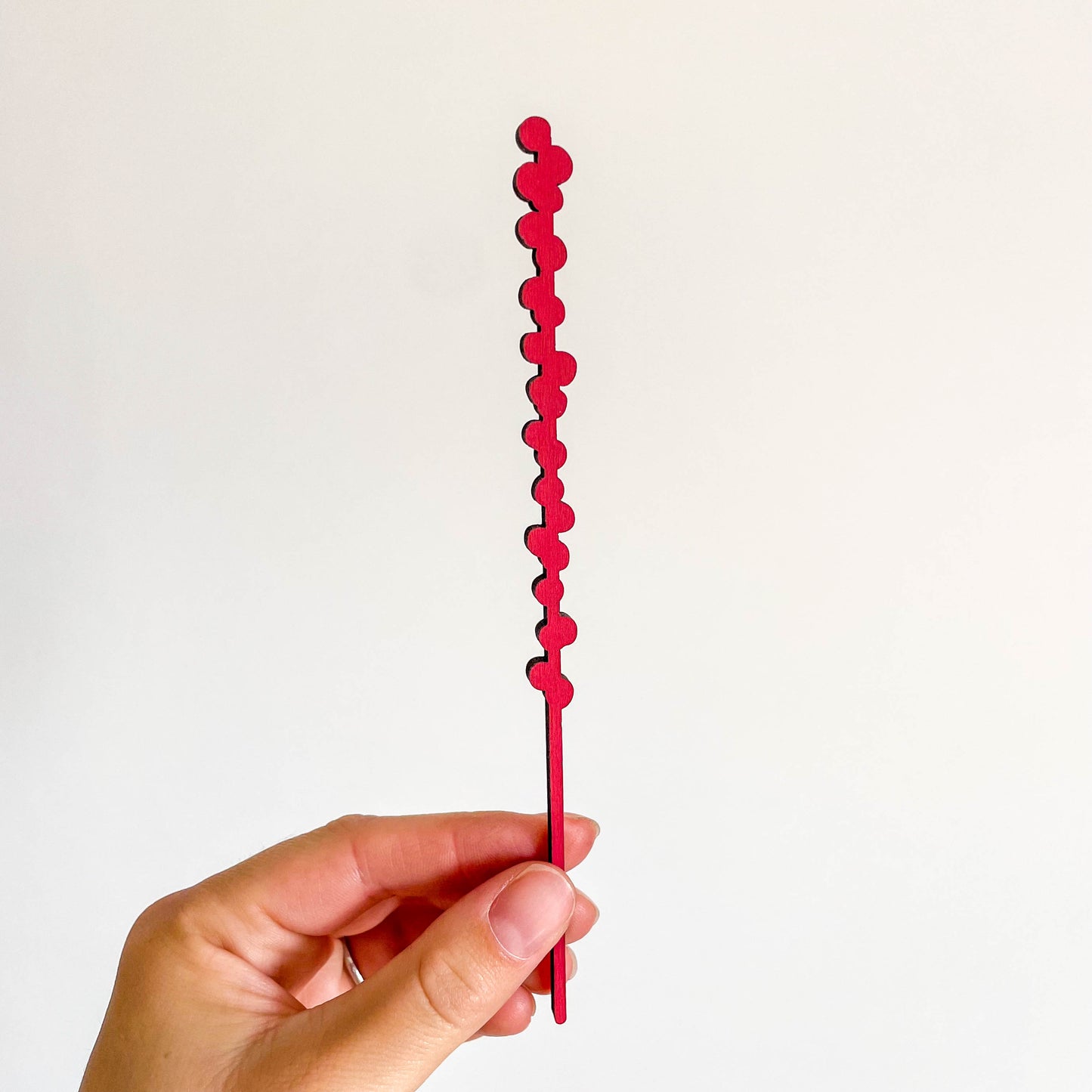 Mini Wooden Wildflower Stems - Red - SECONDS