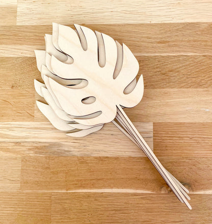 Large Individual Wooden Flower Stems - Unfinished - Paint Your Own - END OF LINE