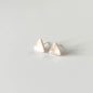 Triangle Shimmer Pink Stud Earrings