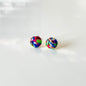 Multi Coloured Stud Earrings