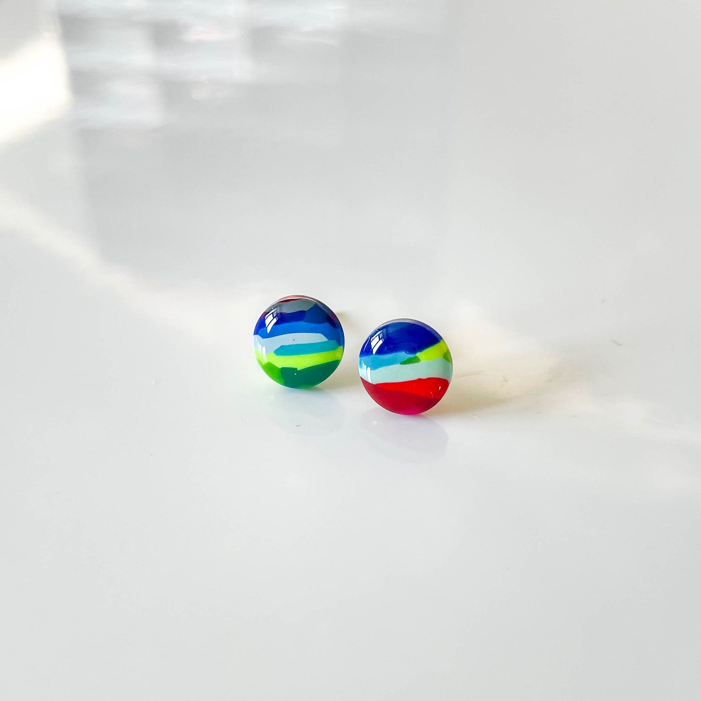 Multi Coloured Stud Earrings