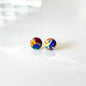 Multi Coloured Stud Earrings