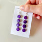 Purple Long Earrings