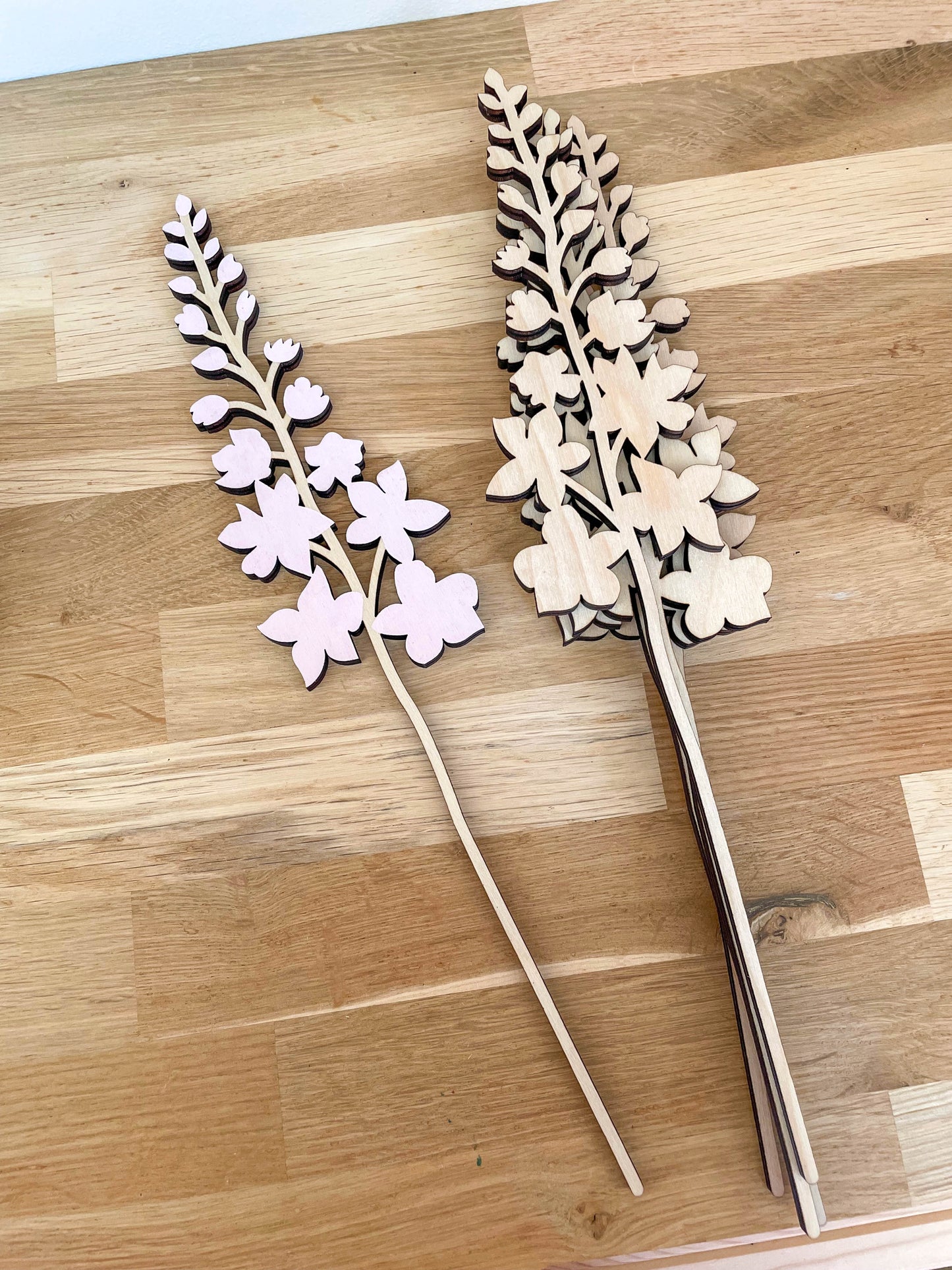 Extra Large Wooden Delphinium - Painted/Unpainted - SAMPLE