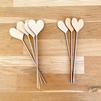 Mini Wooden Hearts - SAMPLES