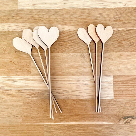 Mini Wooden Hearts - SAMPLES