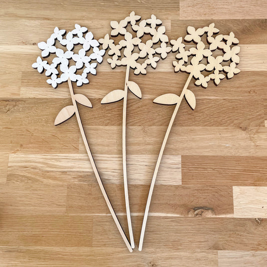 Extra Large Wooden Hydrangea - Painted/Unpainted - SAMPLE