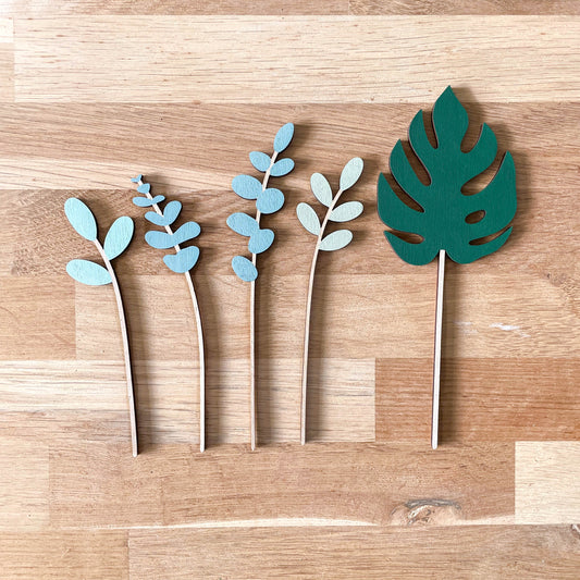 Mini Wooden Leaves - END OF LINE