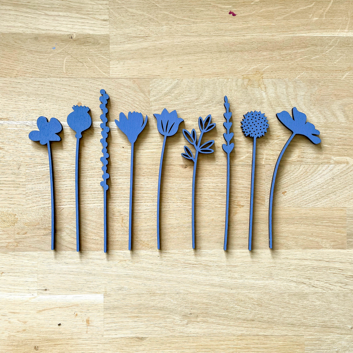Mini Wooden Wildflowers - Blue - END OF LINE