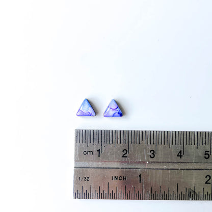 Triangle Stud Earrings - Purple Mix - Rainbow Collection