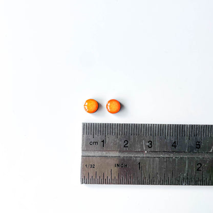 Circle Stud Earrings - Orange Mix - Rainbow Collection