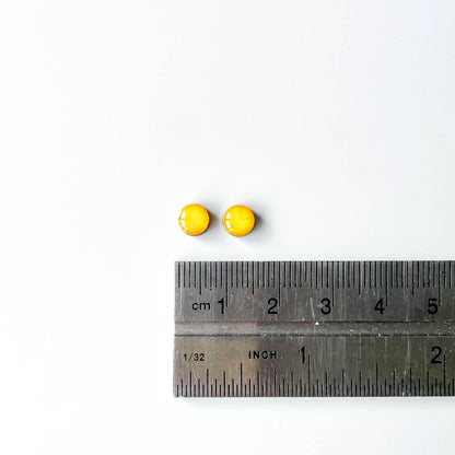 Circle Stud Earrings - Yellow Mix - Rainbow Collection