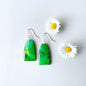 Tapered Arch Drop Earrings - Green Mix - Rainbow Collection