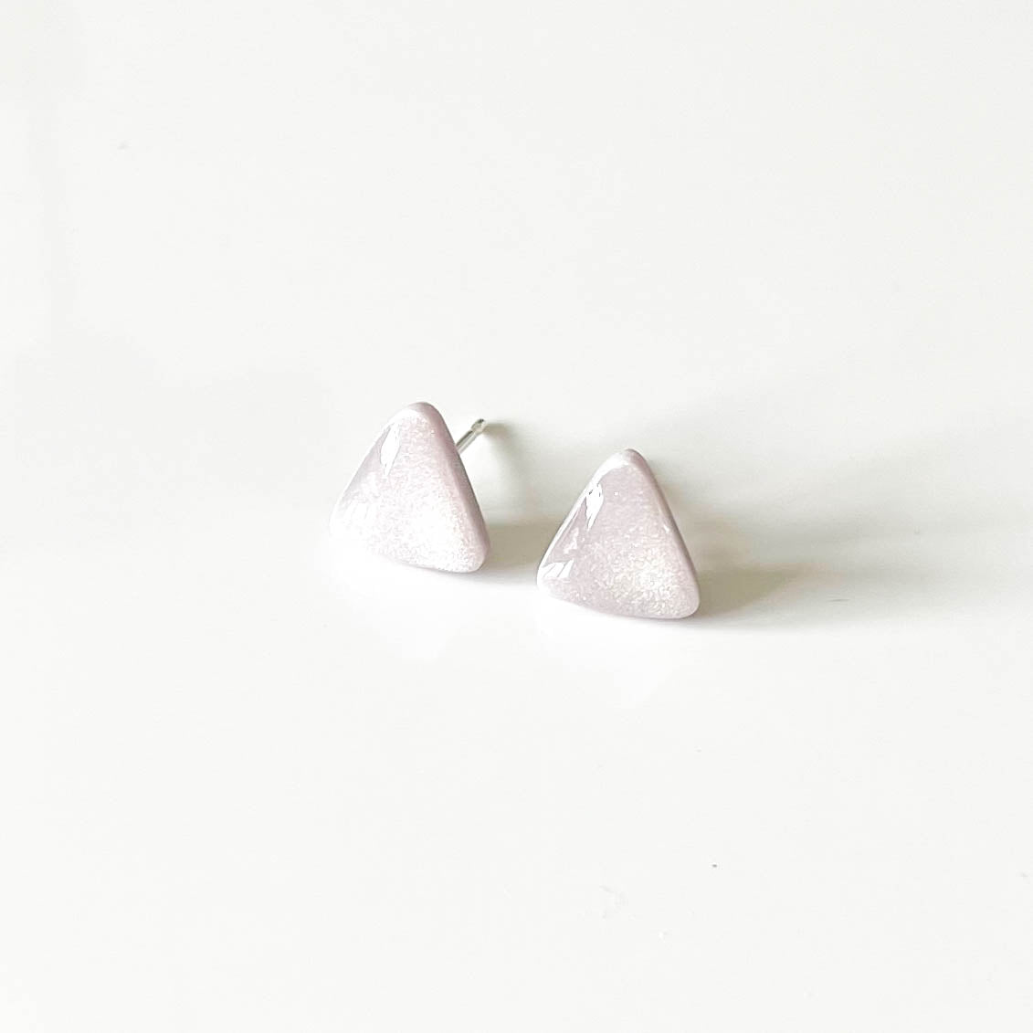 Triangle Light Purple Stud Earrings