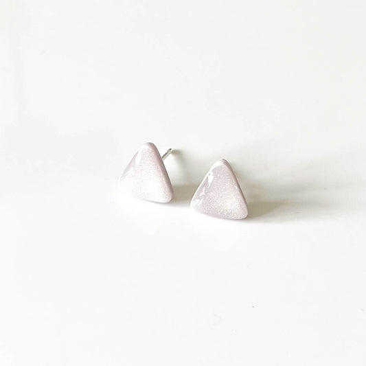 Triangle Light Purple Stud Earrings