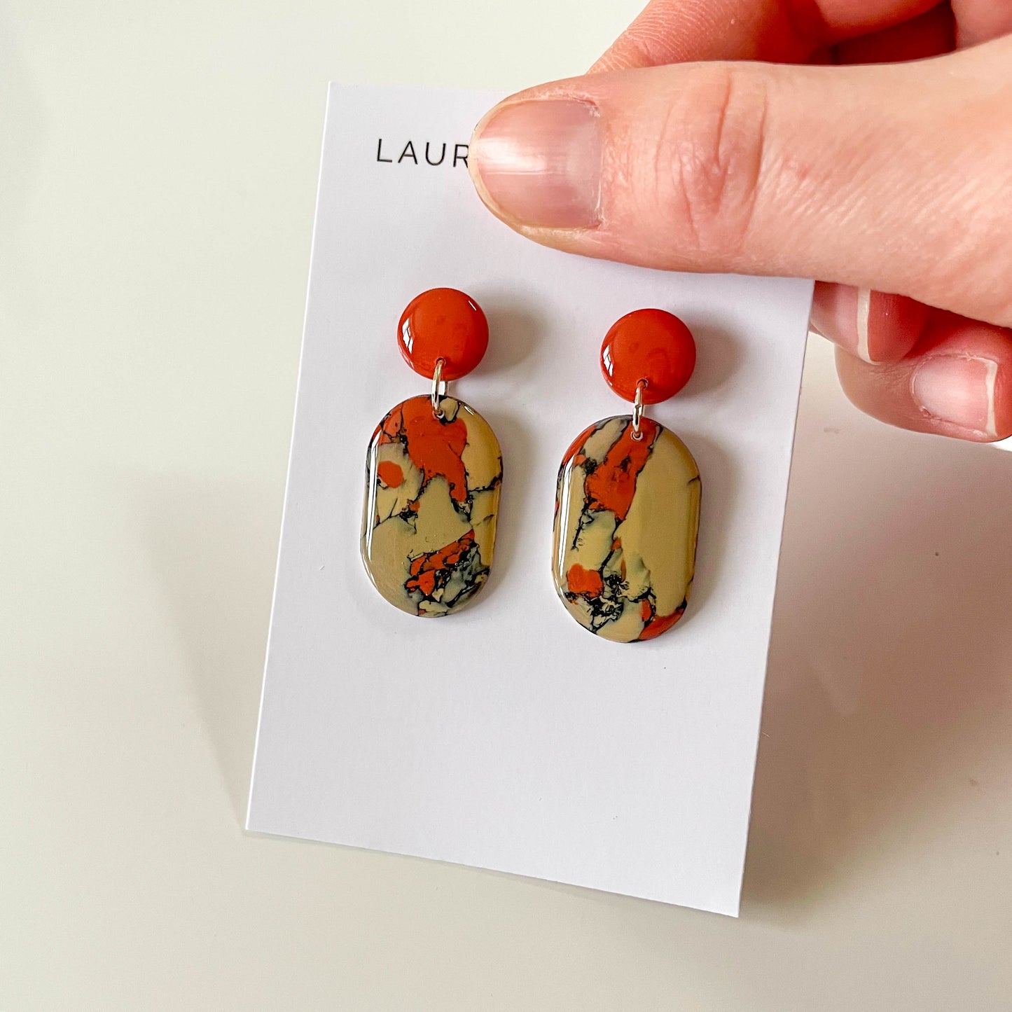 Marble Drop Earrings