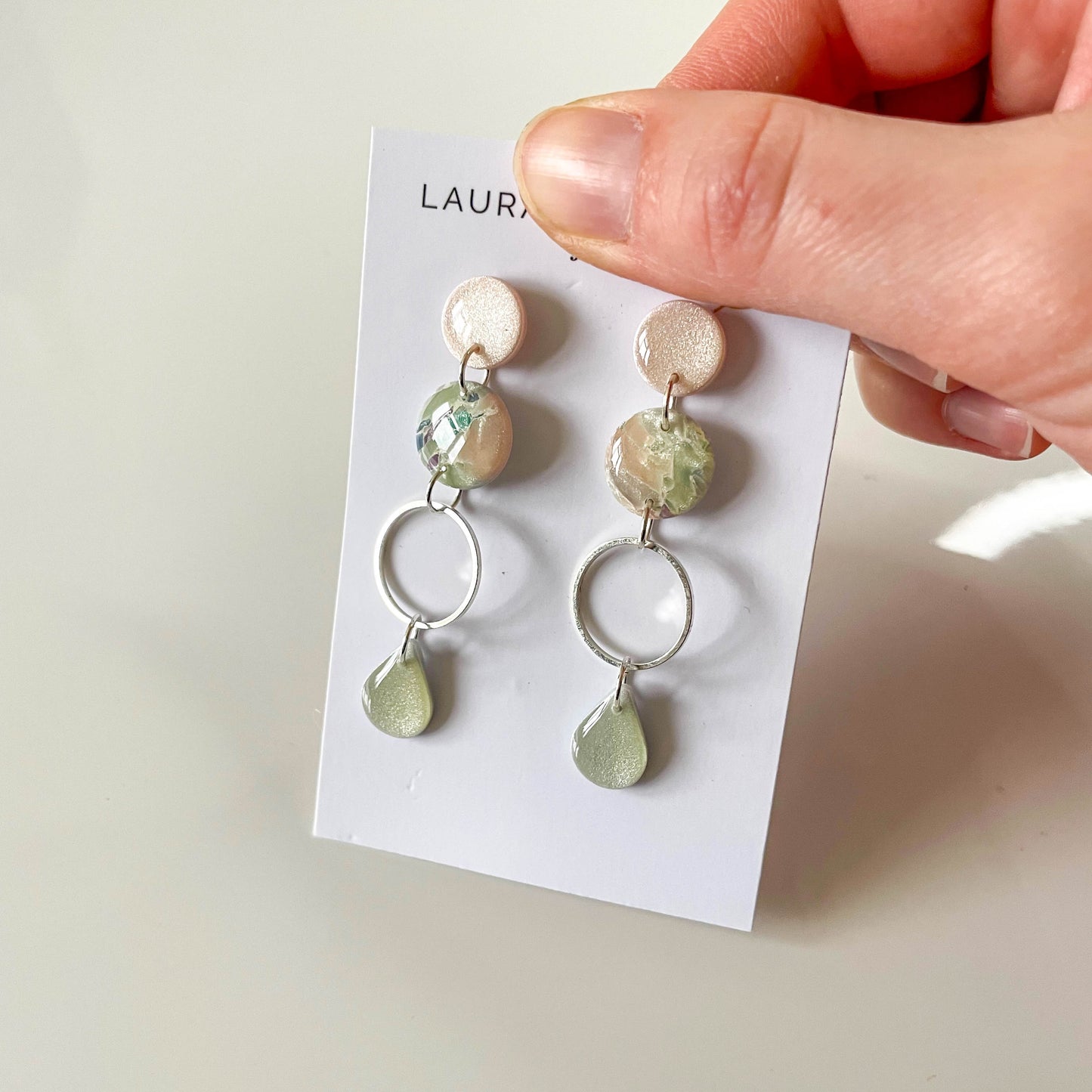 Marble Hanging Earrings