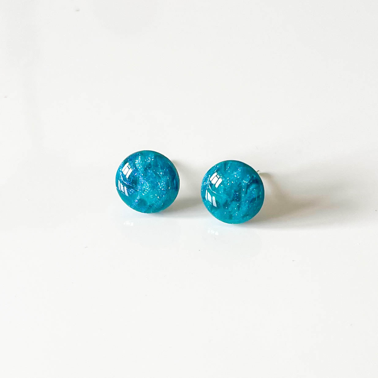 Turquoise Shimmer Stud Earrings