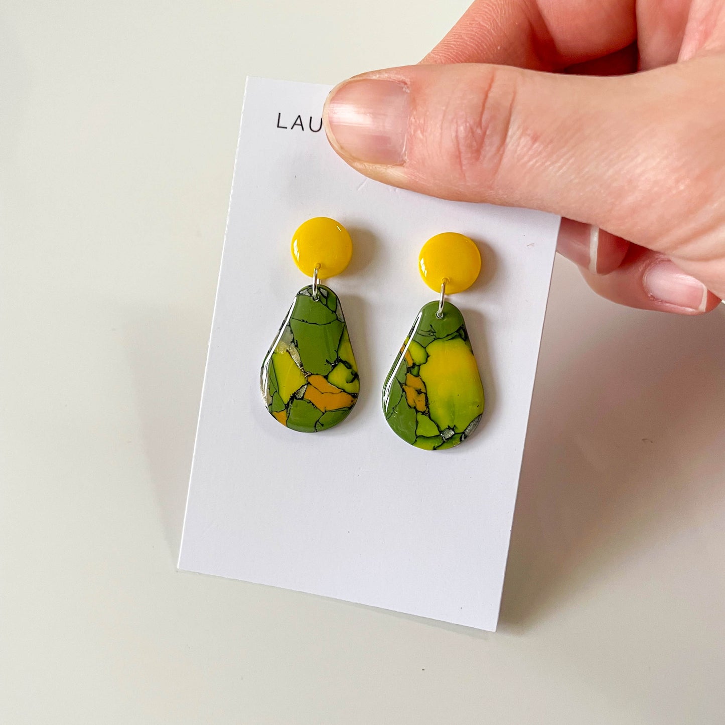 Marble Drop Earrings