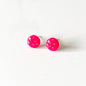 Hot Pink Polka Dot Stud Earrings