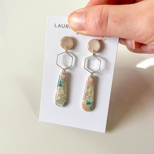 Marble Hanging Earrings