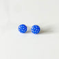 Blue Polka Dot Stud Earrings