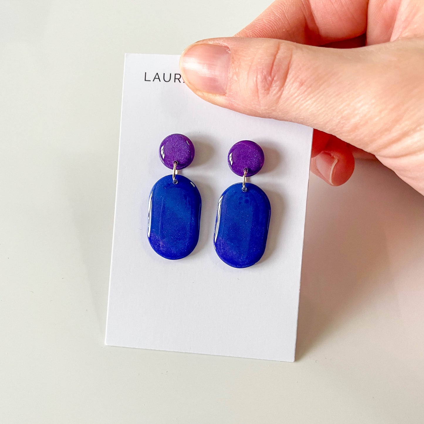 Purple Drop Earrings