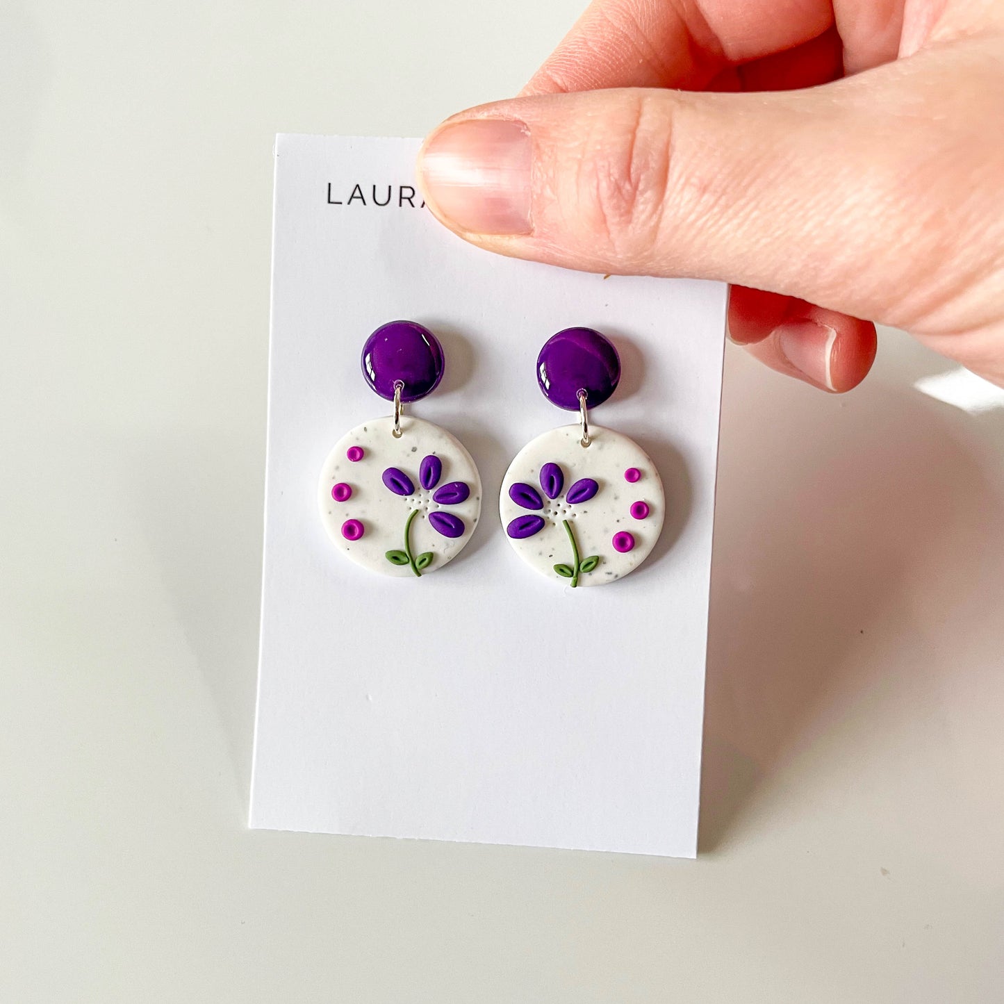 Flower Circle Earrings