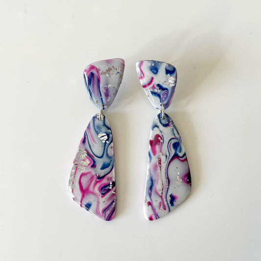 Marble Long Earrings