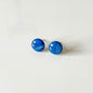 Blue Shimmer Stud Earrings
