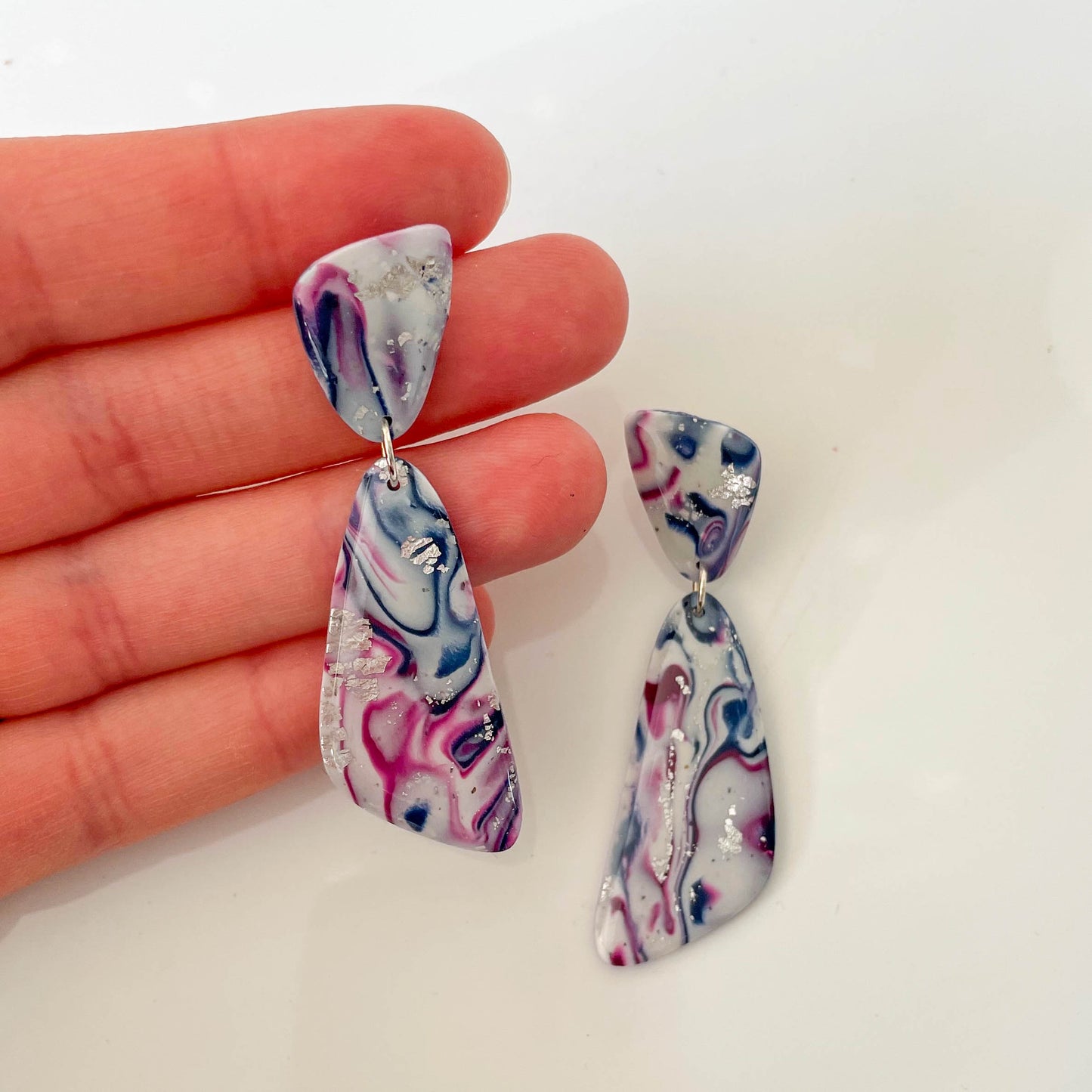 Marble Long Earrings