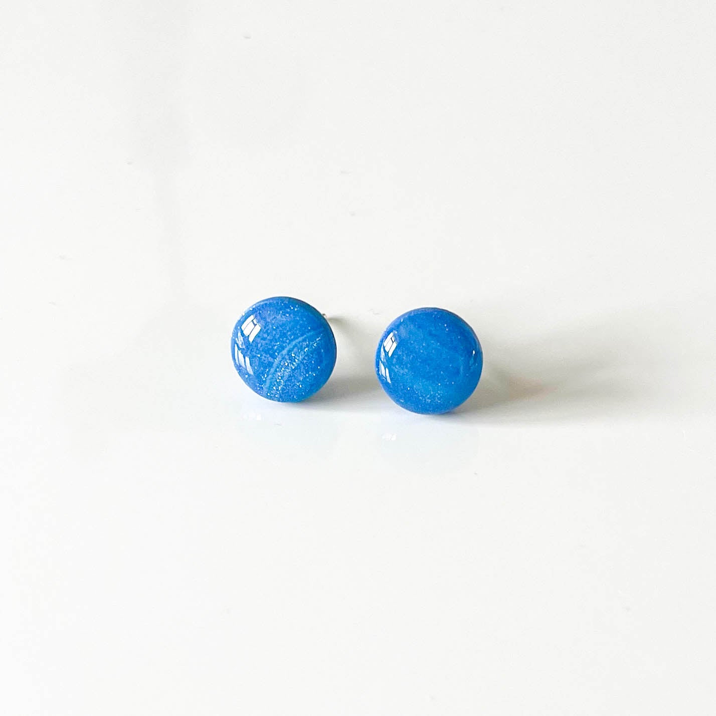 Blue Shimmer Stud Earrings
