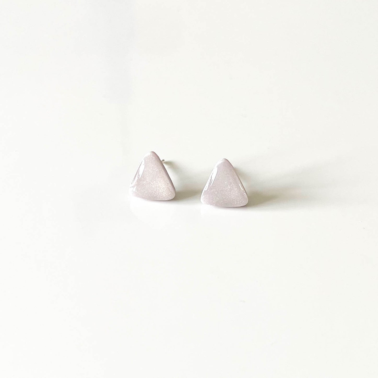 Triangle Light Purple Stud Earrings