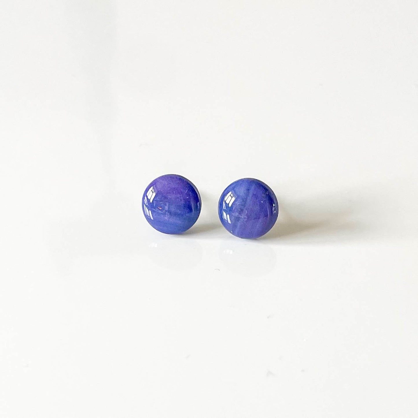 Purple Shimmer Stud Earrings