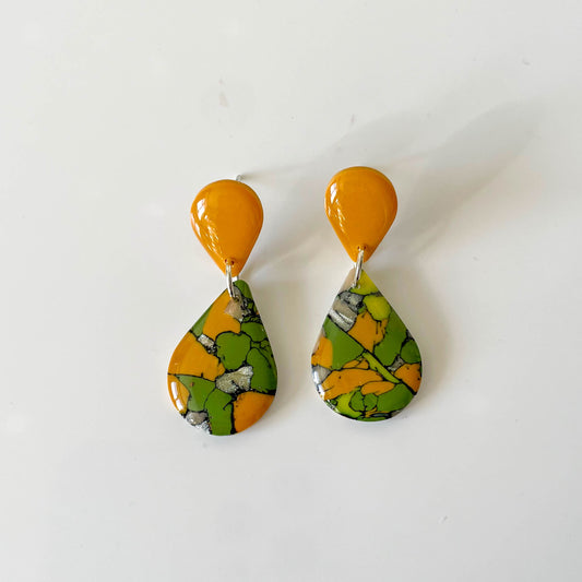Marble Teardrop Earrings