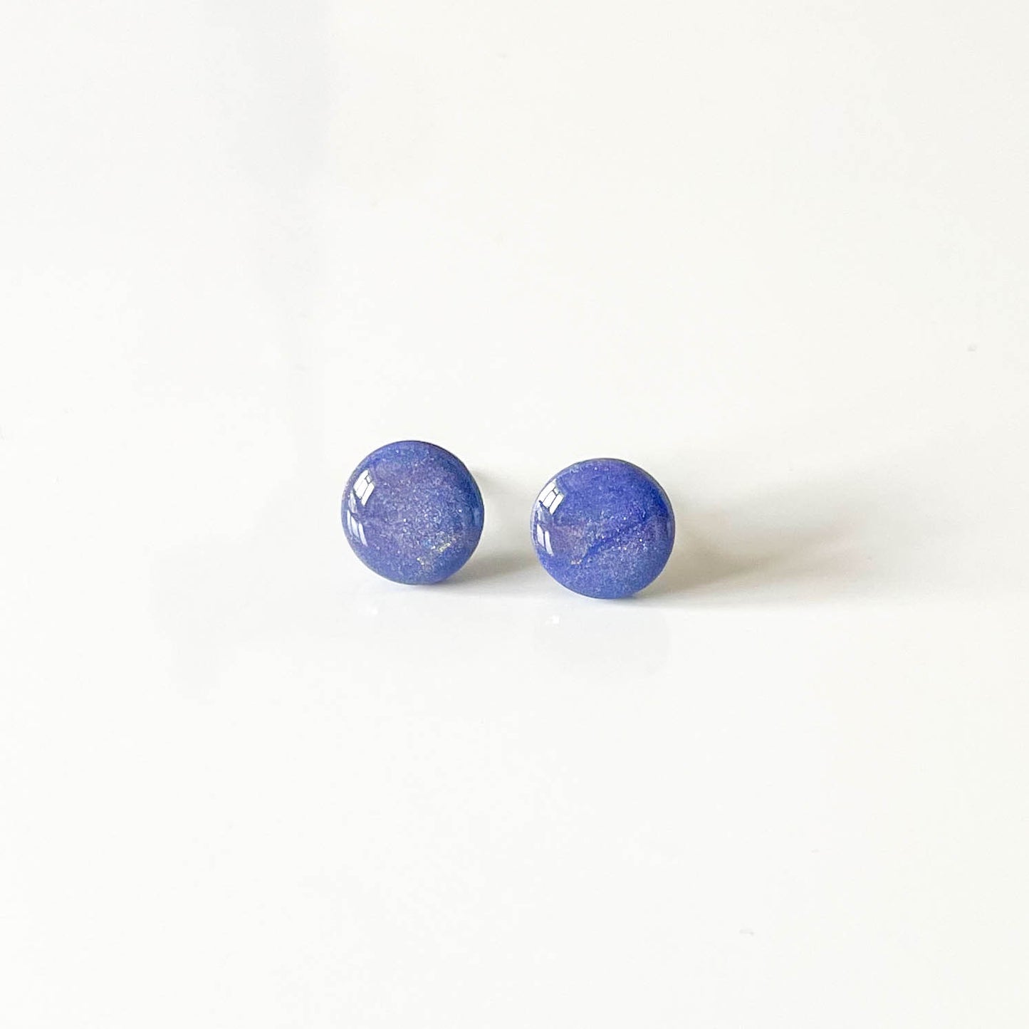 Purple Shimmer Stud Earrings