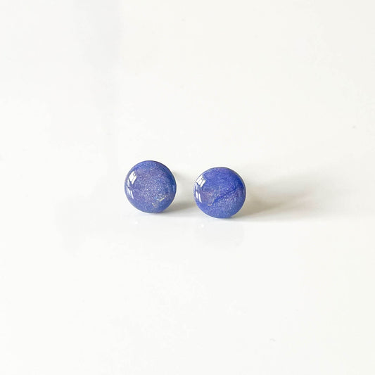 Purple Shimmer Stud Earrings