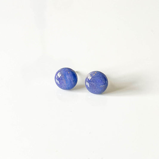 Purple Shimmer Stud Earrings