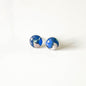 Blue Marble Stud Earrings